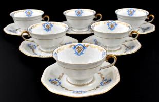 Rosenthal porcelán teáscsésze és alj, matricás, jelzéssel, apró kopásokkal, m: 5,5 cm, d: 14,5 cm