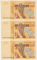Közép-Afrikai Államok 2012. 500Fr (3x), sorszámkövetők T:I  Central African States 2012. 500 Francs (3x), sequential serials C:UNC