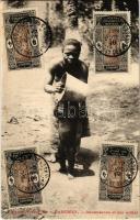 Dahoméenne et son enfant / natives, mother and son, African folklore