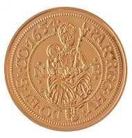 DN "Magyar aranypénzek utánveretben - II. Rákóczi György dukát 1654" aranyozott Ag emlékér...