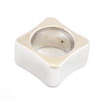 Ezüst(Ag) extravagáns, modern kocka gyűrű, jelzett, méret: 56 nettó: 6,86 g