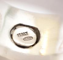 Ezüst(Ag) extravagáns, modern kocka gyűrű, jelzett, méret: 56 nettó: 6,86 g