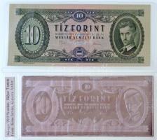 1975. 10Ft Ag bankjegyveret (217,7g/7 uncia/0.999/154x70mm) + 1975. 10Ft T:1 (eredetileg PP),I kis patina Hungary 1975. 10 Forint Ag banknote plaque (217,7g/7 uncia/0.999/154x70mm) + 1975. 10 Forint C:1 (originally PP),UNC little patina Adamo F8