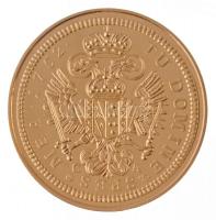 DN "Magyar aranypénzek utánveretben - Lotharingiai Ferenc dukát 1752" aranyozott Ag emléké...