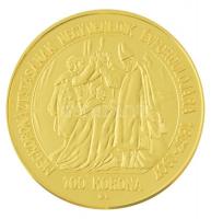 DN "Magyar aranypénzek utánveretben - Ferenc József jubileumi 100 korona 1907" aranyozott ...