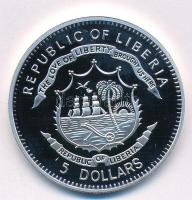 Libéria 2011. 5$ ezüstözött Cu "A történelem legnagyobb hadurai - Hernán Cortes" részben m...