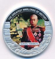 Libéria 2011. 5$ ezüstözött Cu "A történelem legnagyobb hadurai - Jamamoto Iszoroku" részben multicolor festéssel T:PP Liberia 2011. 5 Dollars silver plated Cu "The Greatest Warlords of History - Isoroku Yamamoto" with partial multicolor picture C:PP