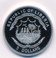 Libéria 2011. 5$ ezüstözött Cu "A történelem legnagyobb hadurai - Paul von Hindenburg" rés...