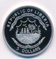 Libéria 2011. 5$ ezüstözött Cu "A történelem legnagyobb hadurai - Richelieu bíboros" részb...