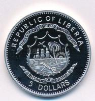 Libéria 2011. 5$ ezüstözött Cu "A történelem legnagyobb hadurai - V. Henrik" részben multi...