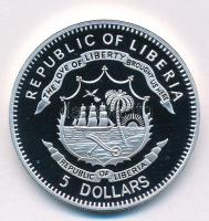 Libéria 2010. 5$ ezüstözött Cu "A történelem legnagyobb hadurai - Leónidasz" részben multi...