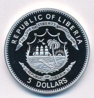 Libéria 2010. 5$ ezüstözött Cu "A történelem legnagyobb hadurai - Nagy Szulejmán" részben ...