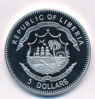 Libéria 2009. 5$ ezüstözött Cu "A történelem legnagyobb hadurai - Savoyai Jenő" részben mu...
