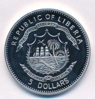 Libéria 2009. 5$ ezüstözött Cu "A történelem legnagyobb hadurai - Hannibál" részben multic...