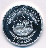 Libéria 2009. 5$ ezüstözött Cu "A történelem legnagyobb hadurai - Vitéz Mihály" részben mu...