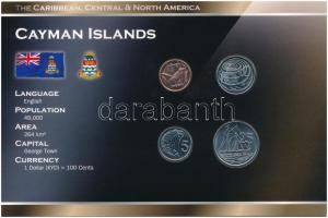 Kajmán-szigetek 2002. 1c - 25c, (4xklf) fémpénz World Money T:1  Cayman Islands 2002. 1 Cent - 25 Cents (4xdiff) metal coins World Money C:UNC