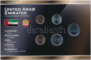 Egyesült Arab Emirátusok 2001-2007. 5f-1D (5xklf) fémpénz szett World Money T:1  United Arab Emirates 2001-2007. 5 Fils - 1 Dirham (5xdiff) coin set World Money C:UNC