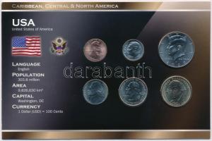 Amerikai Egyesült Államok 2004-2009. 1c-1$ (6xklf) fémpénz szett World Money T:1 USA 2004-2009. 1 Cent - 1 Dollar (6xdiff) coin set World Money C:UNC