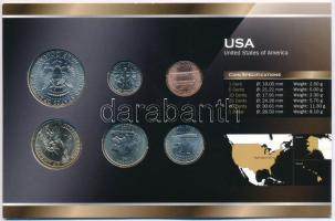 Amerikai Egyesült Államok 2004-2009. 1c-1$ (6xklf) fémpénz szett "World Money" T:1 USA 200...