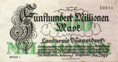 Német Birodalom/Weimari Köztársaság/Düsseldorf/Landkreis 1923.9.14. 500.000.000M T:II