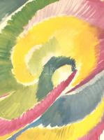 MT jelzéssel: Színes formák. Vegyes technika, papír. Üvegezett fa keretben, 58x40 cm