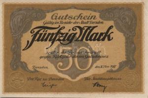 Német Birodalom/Császárság/Dresden 1918.11.1. 5M, 10M, 50M T:I,I-