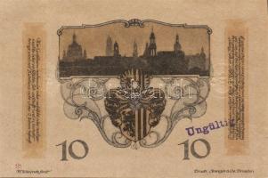 Német Birodalom/Császárság/Dresden 1918.11.1. 10M, 20M hivatalos érvénytelenítéssel T:I,I-
