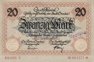 Német Birodalom/Császárság/Dresden 1918.11.1. 10M, 20M hivatalos érvénytelenítéssel T:I,I-