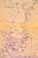 1961 Adriai-mediterrán tenger (Jugoszlávia) hajózási térkép másolat, 1:100000, 67,5x101 cm / Adriati...