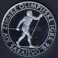 Jugoszlávia 1984. 500D Ag "Téli olimpia-síelés" T:PP