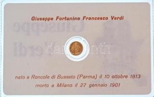 DN "Giuseppe Verdi" jelzetlen modern mini Au pénz, lezárt, eredeti műanyag tokban (0.333/1...