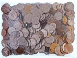 Belgium ~1,7kg-os centimes és frank érme tétel T:vegyes Belgium ~1,7Kgs of Centimes and Franc lot C:mixed