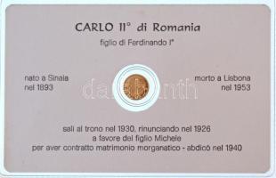 DN "I. Károly" jelzetlen modern mini Au pénz, lezárt, eredeti műanyag tokban (tájékoztatób...