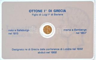 DN "I. Ottó" jelzetlen modern mini Au pénz, lezárt, eredeti műanyag tokban (0.333/10mm) T:...