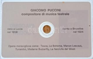 DN "Giacomo Puccini" jelzetlen modern mini Au pénz, lezárt, eredeti műanyag tokban (0.333/...