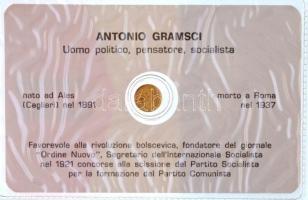 DN "Antonio Gramsci" jelzetlen modern mini Au pénz, lezárt, eredeti műanyag tokban (0.333/...