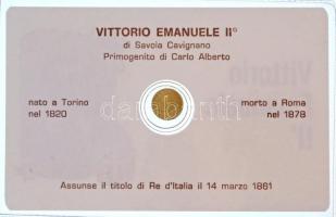 DN "II. Viktor Emánuel" jelzetlen modern mini Au pénz, lezárt, eredeti műanyag tokban (0.3...