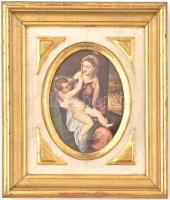 Díszes képkeret nyomattal, látható méret: 11x7,8 cm