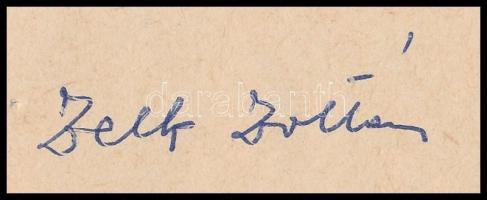 1973 Zelk Zoltán (1906-1981) saját kezű aláírása egy gépelt, ismeretlennek szóló levelén