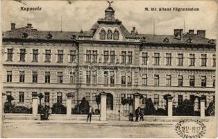 1916 Kaposvár, M. kir. állami főgimnázium. Szabó Lipót kiadása (EK)