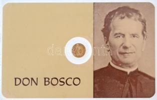 DN "Don Bosco" jelzetlen modern mini Au pénz, lezárt, eredeti műanyag tokban (0.333/10mm) T:BU ND "Don Bosco" modern mini Au coin without hallmark, in sealed plastic case (0.333/10mm) C:BU