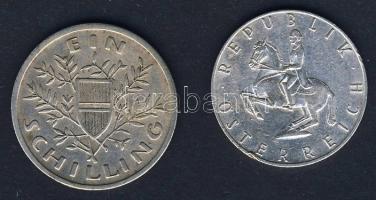 Ausztria 1926. 1Sch Ag + 1960. 5Sch Ag T:3 ph