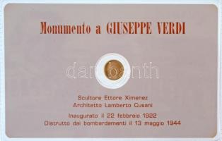 DN "Giuseppe Verdi" jelzetlen modern mini Au pénz, lezárt, eredeti műanyag tokban (0.333/1...