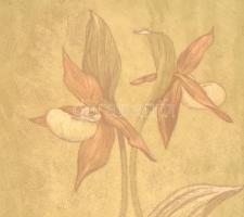 Németh András (1941-): Boldogasszony papucsa. Színes linómetszet, papír, jelzett, művészpéldány E.A....