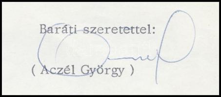 1974 Aczél György (1917-1991) politikus, miniszter gépelt levele egy ismeretlenhez, benne újévi jókí...