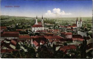 1915 Miskolc, látkép az Avasról, templomok, zsinagóga