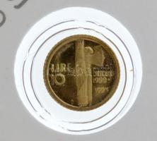 DN "Benito Mussolini" jelzetlen modern mini Au pénz, lezárt, eredeti műanyag tokban (0.333...