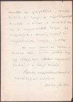 1964-1970 Hubay Miklós (1918-2011) Kossuth-díjas drámaíró, műfordító saját kézzel írt levele egy ism...