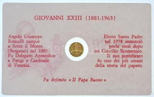 DN "XXIII. János" jelzetlen modern mini Au pénz, lezárt, eredeti műanyag tokban (0.333/10m...