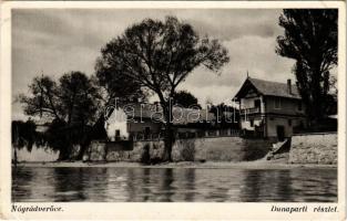 1940 Verőce, Nógrádverőce; Duna-parti részlet, nyaraló